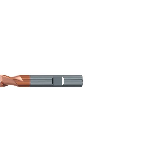 Picture of EMUGE 2511A.007 DIA 7MM SH 0.3150 LOC 0.7087 OAL 2.2835 End Mill Standard Flute Variable Helix Carbide TiAlN Single End Square Sharp TOP-Cut