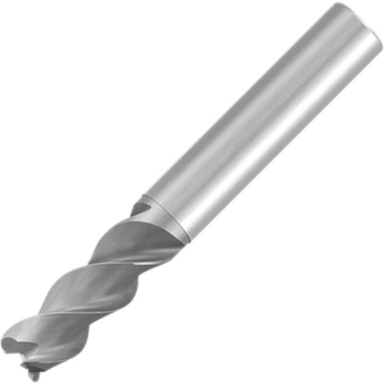 Picture of EMUGE 2546.006005 DIA 6MM SH 0.2362 LOC 0.5118 OAL 2.2441 End Mill Standard Flute Variable Helix Carbide Uncoated Single End Corner Radius 0.0197 0.50MM Alu-Cut
