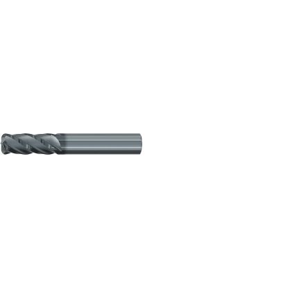 Picture of EMUGE 2998L.018015 DIA 3/16 SH 0.1875 LOC 0.4375 OAL 2.00 End Mill Standard Flute Variable Helix Carbide AlCrN Single End Corner Radius 0.0150 0.38MM Top-CUT VAR