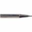 Picture of EMUGE 3442A.08015A DIA 1.50MM SH 0.3937 LOC 0.1575 OAL 3.149 End Mill Taper Flute Carbide TiAlN Single End Ball Nose Turbine Program