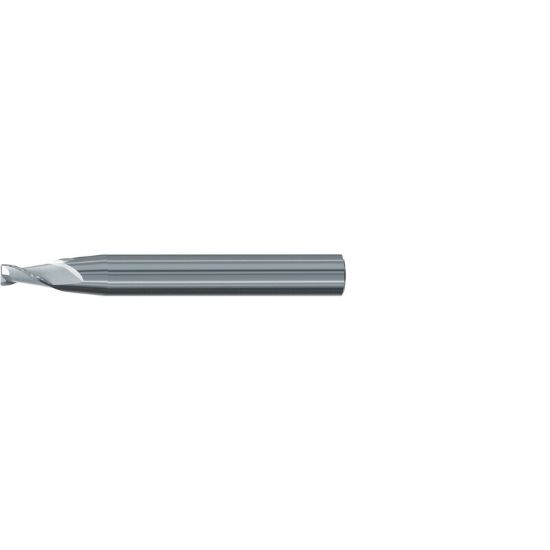 Picture of EMUGE 3444.04003A DIA 3MM SH 0.3150 LOC 0.2362 OAL 2.4803 End Mill Taper Flute Carbide Uncoated Single End Corner Radius 0.0118 0.30MM Turbine Program
