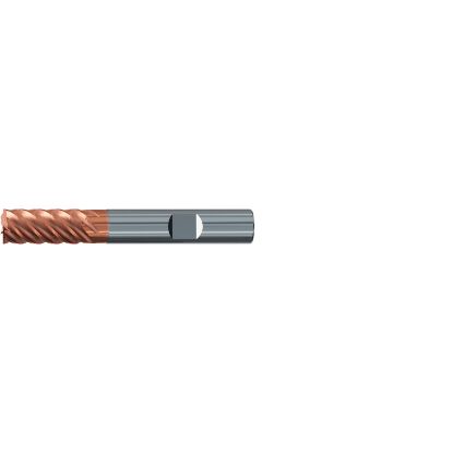 Picture of EMUGE 2523A.020 DIA 20MM SH 0.7874 LOC 1.4961 OAL 4.0945 End Mill Standard Flute Variable Helix Carbide TiAlN Single End Square Sharp TOP-Cut