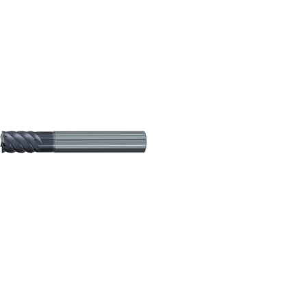 Picture of EMUGE 1825A.005 DIA 5MM SH 0.2362 LOC 0.3543 OAL 2.1260 End Mill Standard Flute High Helix Carbide TiAlN Single End Square Sharp Hard-Cut