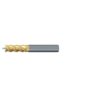 Picture of EMUGE 2648TZ.0750 DIA 3/4 SH 0.7500 LOC 1.50 OAL 4.00 End Mill Standard Flute Coolant High Helix Carbide TiN + TiAIN Single End Square Sharp TiNox-Cut