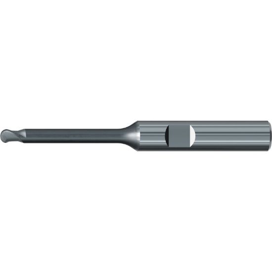 Picture of EMUGE 2601E.300624 DIA 3MM SH 0.2362 LOC 0.9449 OAL 2.0866 End Mill Ball Nose Carbide Diamond Single End Ball Nose Dental Mills