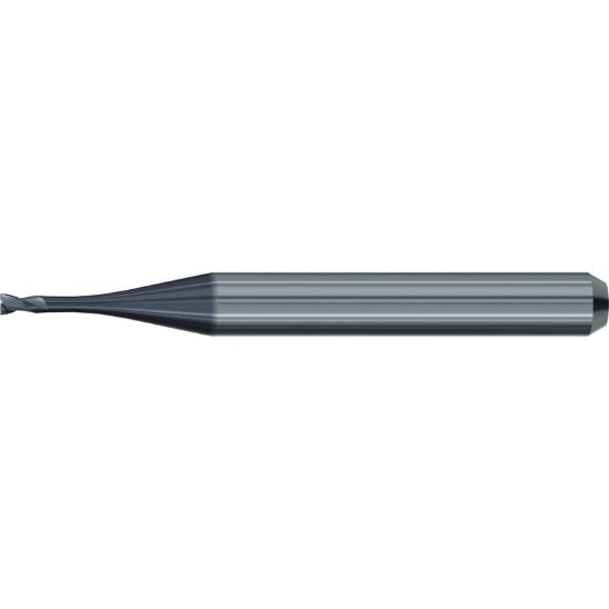 Picture of EMUGE 2603A.100605 DIA 1MM SH 0.2362 LOC 0.1969 OAL 2.2441 End Mill Sharp Carbide TiAlN Single End Square Sharp Dental Mills
