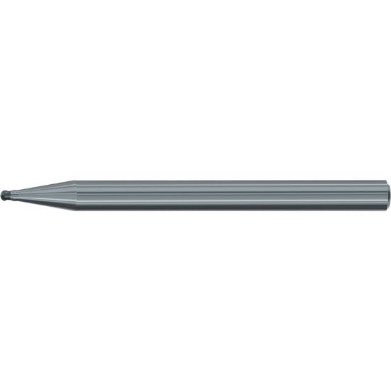 Picture of EMUGE 2618.04 DIA 0.40MM SH 0.1575 LOC 0.0118 OAL 1.968 End Mill Standard Flute Standard Helix CBN Uncoated Single End Corner Radius 0.0079 0.20MM Micro
