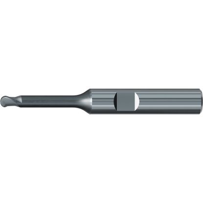 Picture of EMUGE 2623D.100618 DIA 1MM SH 0.2362 LOC 0.0984 OAL 1.8504 End Mill Ball Nose Carbide Diamond Single End Ball Nose Dental Mills
