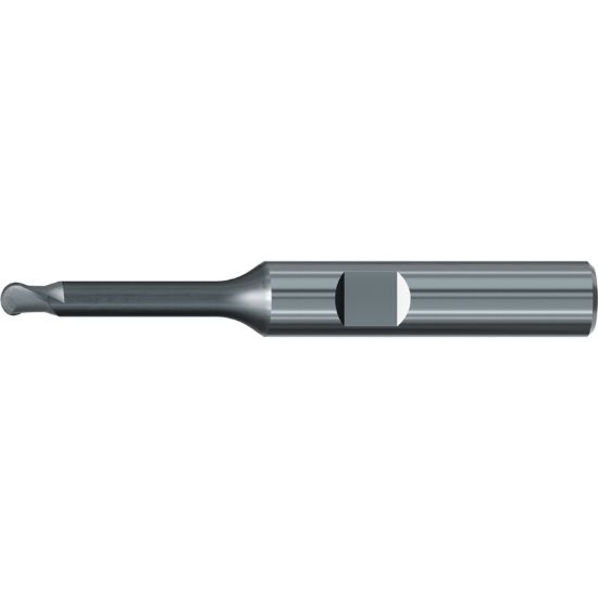 Picture of EMUGE 2623E.300616 DIA 3MM SH 0.2362 LOC 0.3937 OAL 1.8504 End Mill Ball Nose Carbide Diamond Single End Ball Nose Dental Mills