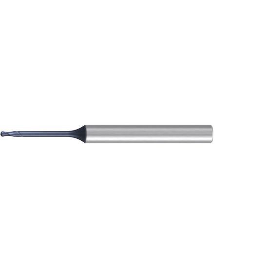 Picture of EMUGE 2806A.202 DIA 2MM SH 0.0787 LOC 0.0591 OAL 2.2441 End Mill Standard Flute Variable Helix Carbide TiAlN Single End Corner Radius 0.0394 1.00MM Hard-Cut