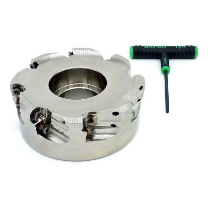 Picture of DAPRA TRSM600-200-R4-9 Button Cutter,Face Mill 6.000 Cutter Diameter Face Mill 2.000 Shank 2.000 OAL 9 Flute