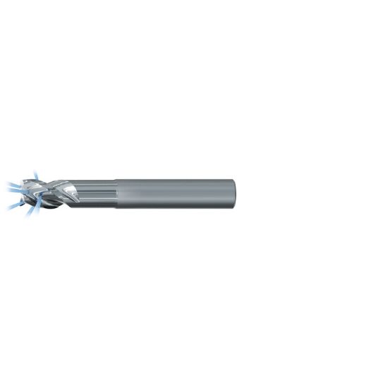Picture of EMUGE 2889 Z.1000 DIA 1 SH 1.00 LOC 1.2500 OAL 5.00 End Mill Standard Flute Coolant Variable Helix Carbide Uncoated Single End Square Sharp Alu-Cut