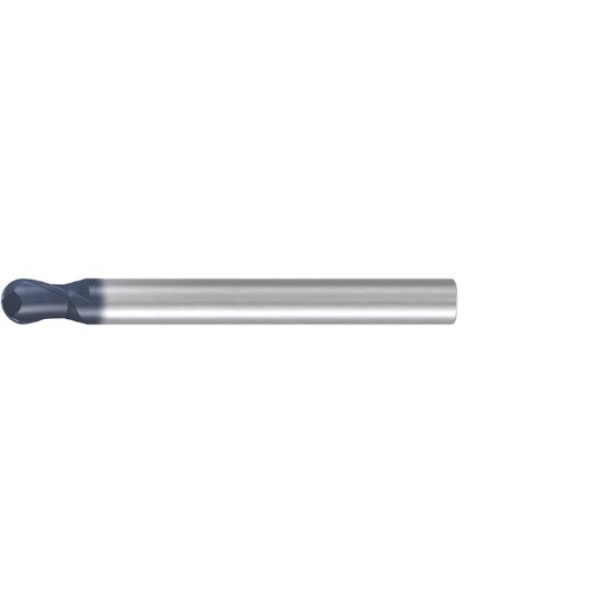Picture of EMUGE 1879A.016 DIA 16MM SH 0.6299 LOC 0.8661 OAL 5.9055 End Mill Standard Flute Standard Helix Carbide TiAlN Single End Ball Nose Hard-Cut