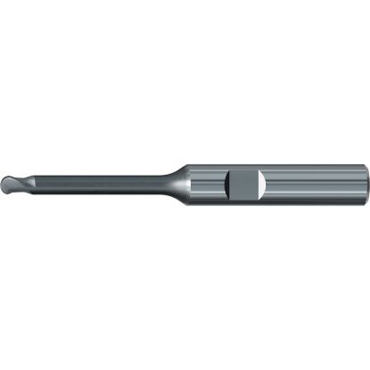Picture of EMUGE 2601D.200620 DIA 2MM SH 0.2362 LOC 0.7874 OAL 2.0866 End Mill Ball Nose Carbide Diamond Single End Ball Nose Dental Mills