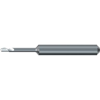 Picture of EMUGE 2607.100618 DIA 1MM SH 0.2362 LOC 0.7087 OAL 1.8504 End Mill Ball Nose Carbide Uncoated Single End Ball Nose Dental Mills