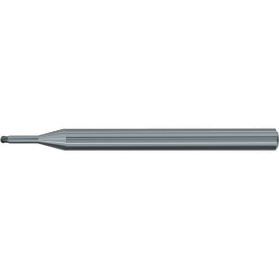Picture of EMUGE 2620.08 DIA 0.80MM SH 0.1575 LOC 0.0236 OAL 1.968 End Mill Standard Flute Standard Helix CBN Uncoated Single End Corner Radius 0.0157 0.40MM Micro