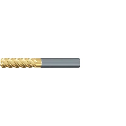 Picture of EMUGE 2654T.020030 DIA 20MM SH 0.7874 LOC 2.3622 OAL 5.1181 End Mill Standard Flute Variable Helix Carbide TiN + TiAIN Single End Corner Radius 0.1181 3.00MM TiNox-Cut