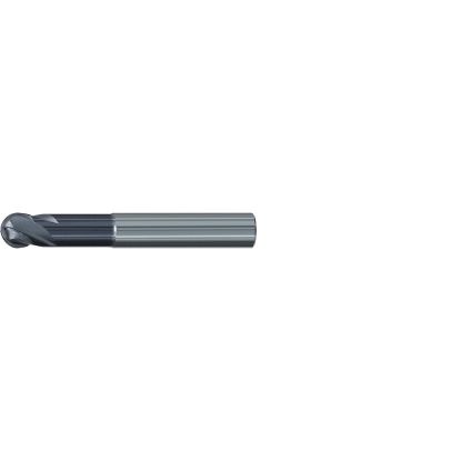 Picture of EMUGE 2942A.03125 DIA 5/16 SH 0.3125 LOC 0.2813 OAL 2.50 End Mill Standard Flute Standard Helix Carbide TiAlN Single End Ball Nose Hard-Cut