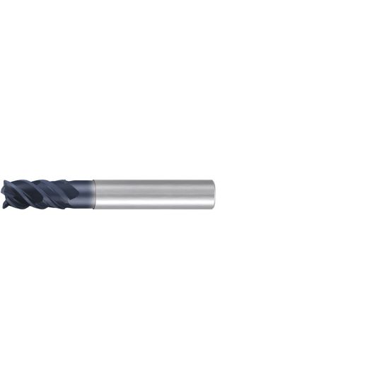 Picture of EMUGE 2850A.006 DIA 6MM SH 0.2362 LOC 0.5118 OAL 2.2441 End Mill Standard Flute High Helix Carbide TiAlN Single End Corner Radius 0.0197 0.50MM Jet-Cut