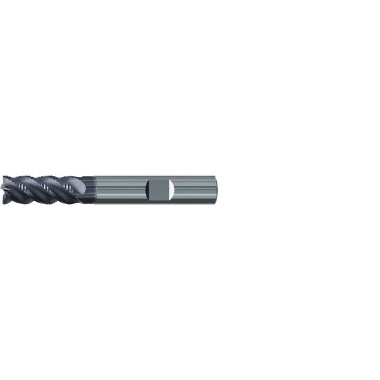 Picture of EMUGE 2873A.1000 DIA 1 SH 1.00 LOC 1.7500 OAL 5.00 End Mill Carbide TiAlN Single End Square Sharp Multi-Cut