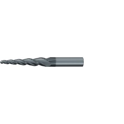 Picture of EMUGE 3550L.04030B DIA 6MM SH 0.7874 LOC 4.0551 OAL 6.4961 End Mill Taper Flute Carbide AlCrN Single End Ball Nose Turbine Program