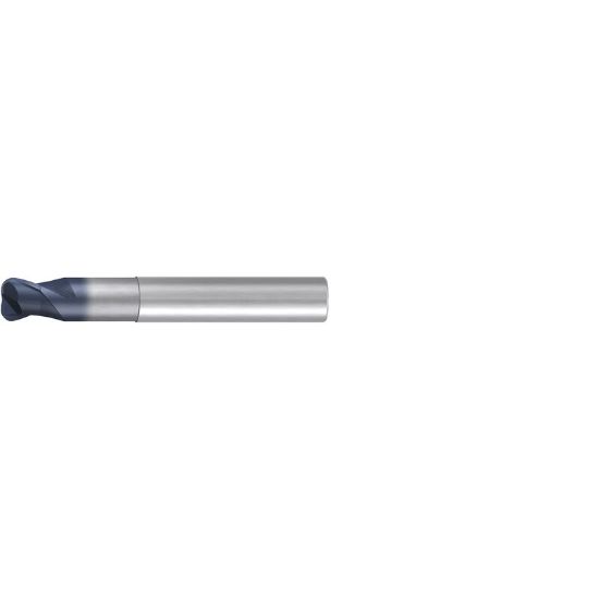 Picture of EMUGE 1996A.004 DIA 4MM SH 0.2362 LOC 0.1575 OAL 2.2441 End Mill Torus Standard Helix Carbide TiAlN Single End Corner Radius 0.0394 1.00MM Hard-Cut