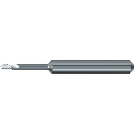 Picture of EMUGE 2607.25062 DIA 2.50MM SH 0.2362 LOC 0.7874 OAL 1.850 End Mill Ball Nose Carbide Uncoated Single End Ball Nose Dental Mills