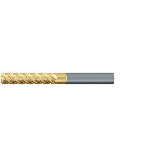 Picture of EMUGE 2645T.016 DIA 16MM SH 0.6299 LOC 2.5197 OAL 5.0394 End Mill Standard Flute Variable Helix Carbide TiN + TiAIN Single End 45.0° Chamfer TiNox-Cut