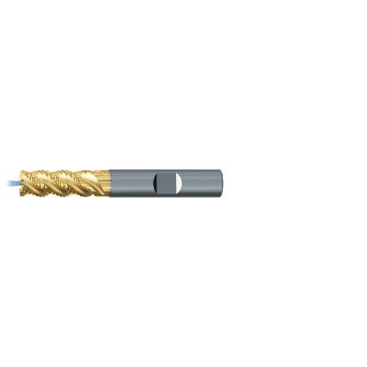 Picture of EMUGE 2671TZ.020025 DIA 20MM SH 0.7874 LOC 1.4961 OAL 4.0945 End Mill Standard Flute High Helix Carbide TiN + TiAIN Single End Corner Radius 0.0984 2.50MM TiNox-Cut