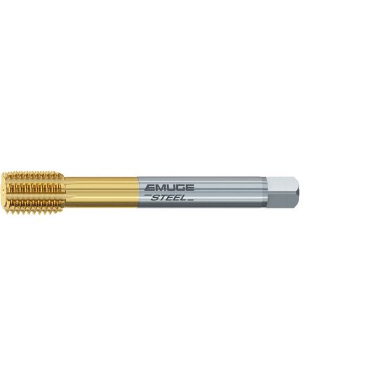Picture of EMUGE CU377F00.5049 Tap 5/8-18.00TPI Mod Bottom NF/UNF/UNEF DINSI 2.0P-3.0P HSSE-Powder Metal TiN