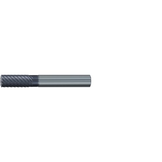 Picture of EMUGE 2887A.008 2887A.008 DIA 8MM SH 0.3150 LOC 0.7480 OAL 2.4803 End Mill Standard Flute Standard Helix Carbide TiAlN Single End Square Sharp Jet-Cut