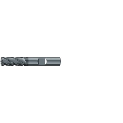 Picture of EMUGE 2999L.050015 DIA 1/2 SH 0.50 LOC 1.00 OAL 3.00 End Mill Standard Flute Variable Helix Carbide AlCrN Single End Corner Radius 0.0150 0.38MM Top-CUT VAR