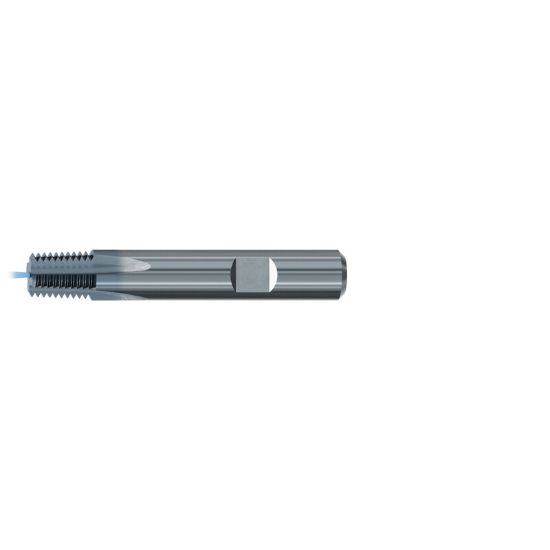 Picture of EMUGE GF173136.5787 Carbide Thread Mill 3/4" x 14.00TPI 0.561 Cutter Diameter 0.748 LOC 3.149 OAL 4 Flute Carbide TICN