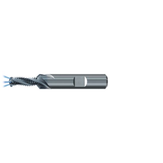 Picture of EMUGE GF432256.0112 Carbide Thread Mill M12 x 1.75MM 0.389 Cutter Diameter 0.900 LOC 3.503 OAL 3 Flute Carbide TICN