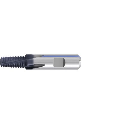 Picture of EMUGE GFT8B239.9678 Carbide Thread Mill 1/2"-3/4" x 14.00TPI 0.561 Cutter Diameter 3.500 OAL 4 Flute Carbide TIALN