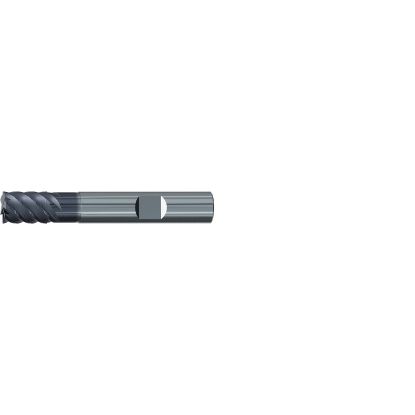 Picture of EMUGE 1925A.005 DIA 5MM SH 0.2362 LOC 0.3543 OAL 2.1260 End Mill Standard Flute High Helix Carbide TiAlN Single End Square Sharp Hard-Cut