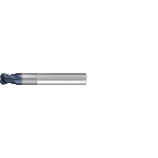 Picture of EMUGE 1986A.003 DIA 3MM SH 0.2362 LOC 0.1378 OAL 2.2441 End Mill Torus Standard Helix Carbide TiAlN Single End Corner Radius 0.0197 0.50MM TOP-Cut