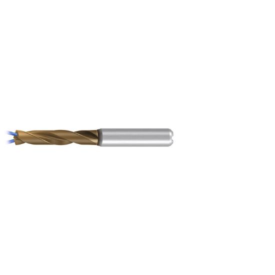 Picture of EMUGE TA204524.1360 Carbide Drill Coolant Thru Carbide 140° 0.535 Diameter 0.551 Shank 4.527 OAL 2.559 Flute 2 Flute AlCrN