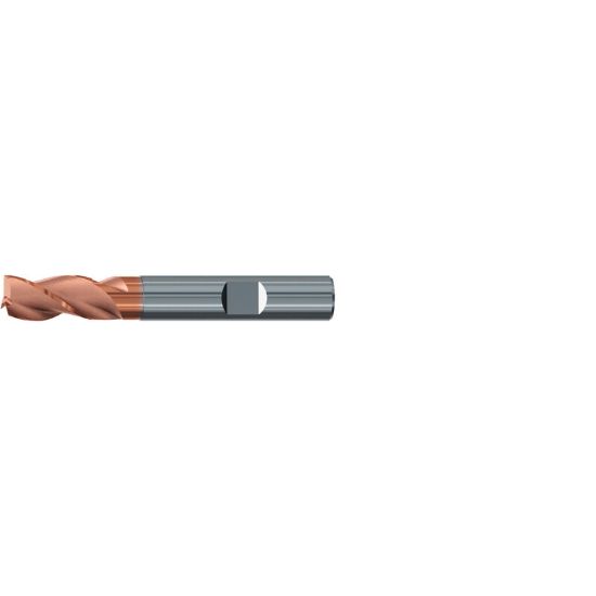 Picture of EMUGE 2519A.020 DIA 20MM SH 0.7874 LOC 1.2598 OAL 4.0945 End Mill Standard Flute Variable Helix Carbide TiAlN Single End Square Sharp TOP-Cut