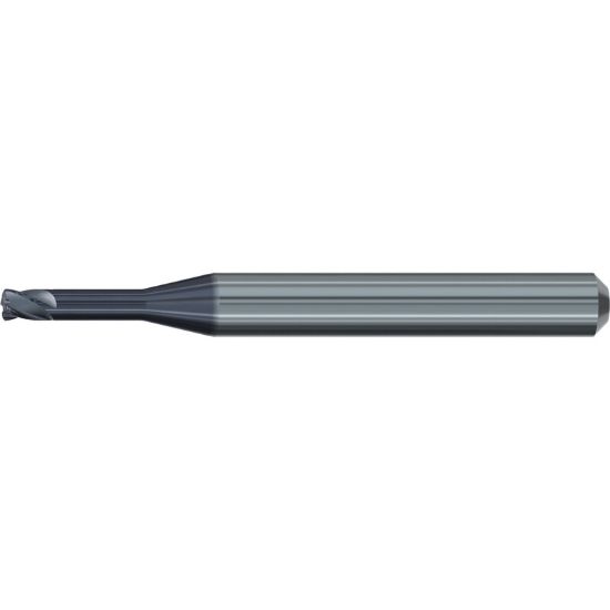 Picture of EMUGE 2636AZ.400618 DIA 4MM SH 0.2362 LOC 0.7087 OAL 2.2441 End Mill Corner Radius Carbide TiAlN Single End Corner Radius 0.0197 0.50MM Dental Mills