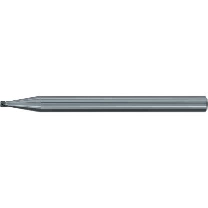 Picture of EMUGE 2638.10003 DIA 1MM SH 0.1575 LOC 0.0315 OAL 1.9685 End Mill Torus Standard Helix CBN Uncoated Single End Corner Radius 0.0012 0.03MM Micro
