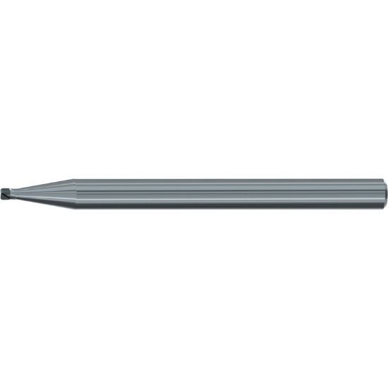 Picture of EMUGE 2638.10003 DIA 1MM SH 0.1575 LOC 0.0315 OAL 1.9685 End Mill Torus Standard Helix CBN Uncoated Single End Corner Radius 0.0012 0.03MM Micro