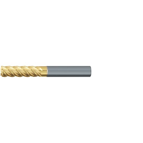 Picture of EMUGE 2644T.016 DIA 16MM SH 0.6299 LOC 1.8898 OAL 4.4094 End Mill Standard Flute Variable Helix Carbide TiN + TiAIN Single End Square Sharp TiNox-Cut