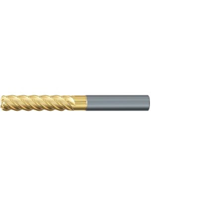 Picture of EMUGE 2655T.020020 DIA 20MM SH 0.7874 LOC 3.1496 OAL 5.9055 End Mill Standard Flute Variable Helix Carbide TiN + TiAIN Single End Corner Radius 0.0984 2.50MM TiNox-Cut