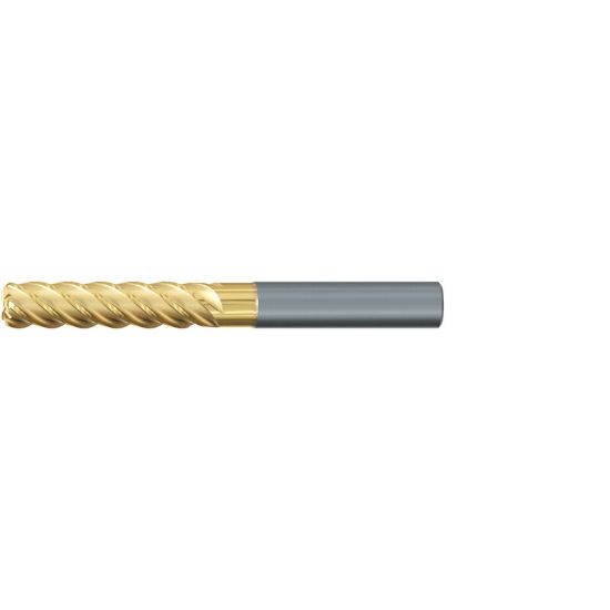 Picture of EMUGE 2655T.020020 DIA 20MM SH 0.7874 LOC 3.1496 OAL 5.9055 End Mill Standard Flute Variable Helix Carbide TiN + TiAIN Single End Corner Radius 0.0984 2.50MM TiNox-Cut