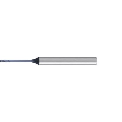 Picture of EMUGE 2806A.3004 DIA 0.40MM SH 0.1181 LOC 0.0118 OAL 2.244 End Mill Standard Flute Variable Helix Carbide TiAlN Single End Corner Radius 0.0079 0.20MM Hard-Cut