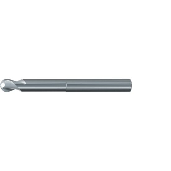 Picture of EMUGE 2830.016 DIA 16MM SH 0.6299 LOC 0.4724 OAL 5.5118 End Mill Standard Flute Standard Helix Carbide Uncoated Single End Ball Nose Alu-Cut