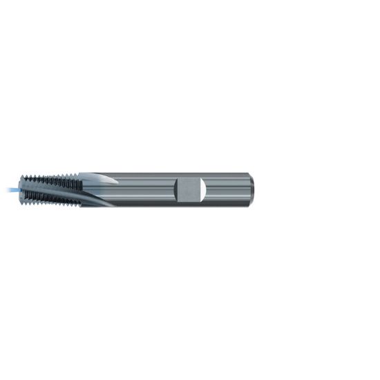 Picture of EMUGE GF175336.5786 Carbide Thread Mill 1/2"-3/4" x 14.00TPI 0.561 Cutter Diameter 1.033 LOC 3.346 OAL 4 Flute Carbide TICN