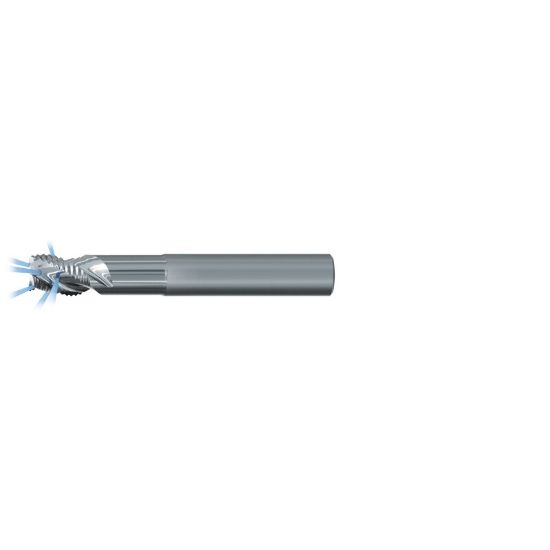 Picture of EMUGE 2890 Z.025030 DIA 25MM SH 0.9843 LOC 1.1811 OAL 4.9213 End Mill Standard Flute/With Coolant Variable Helix Carbide Uncoated Single End Corner Radius 0.1181 3.00MM Alu-Cut