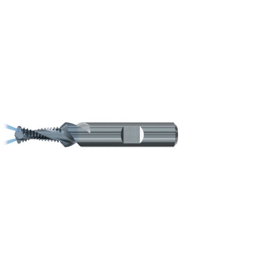 Picture of EMUGE GF432206.5048 Carbide Thread Mill 9/16" x 18.00TPI 0.492 Cutter Diameter 1.116 LOC 4.015 OAL 2 Flute Carbide TICN
